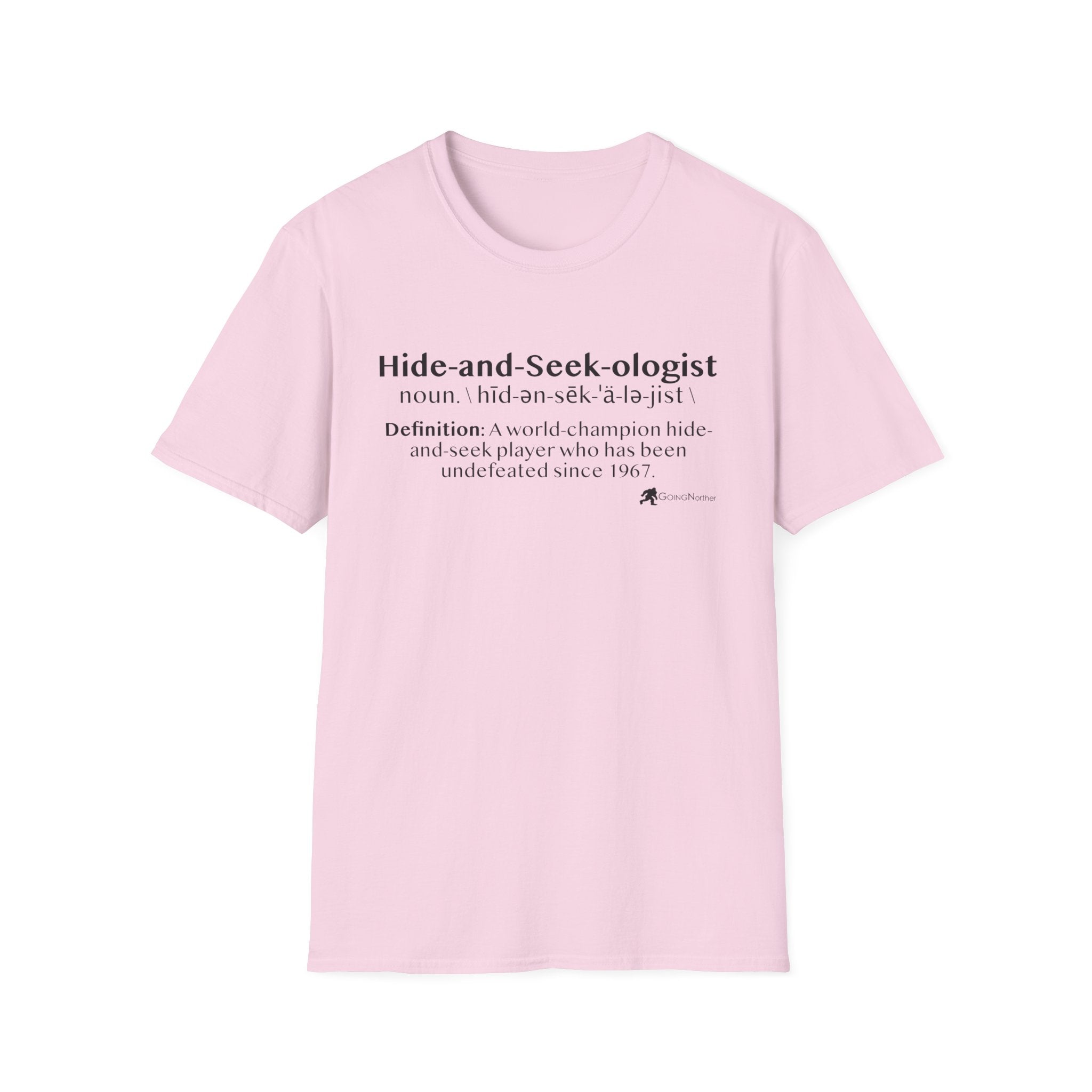 Bigfoot "Hide-and-Seek-ologist" T-Shirt — Funny Sasquatch Definition Tee