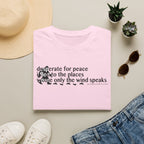 T-Shirt — "Desperate for Peace" Minimalist Text "Bigfoot" Tee