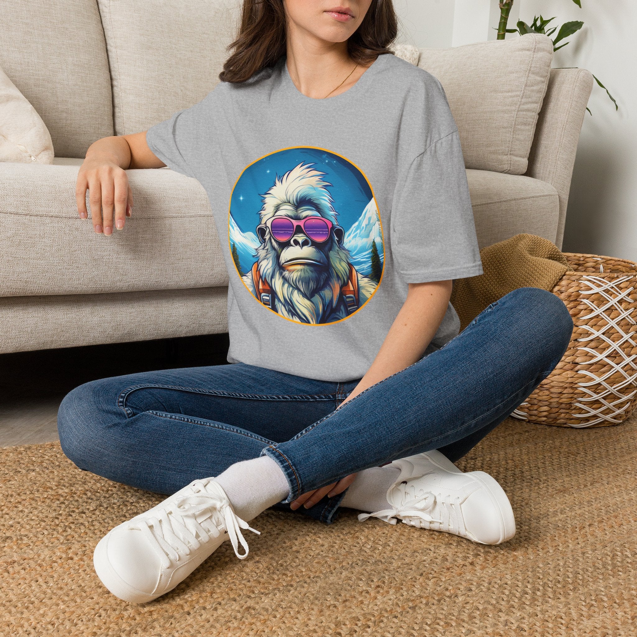 Going Norther - Bigfoot T-Shirt - Retro Styled Sasquatch