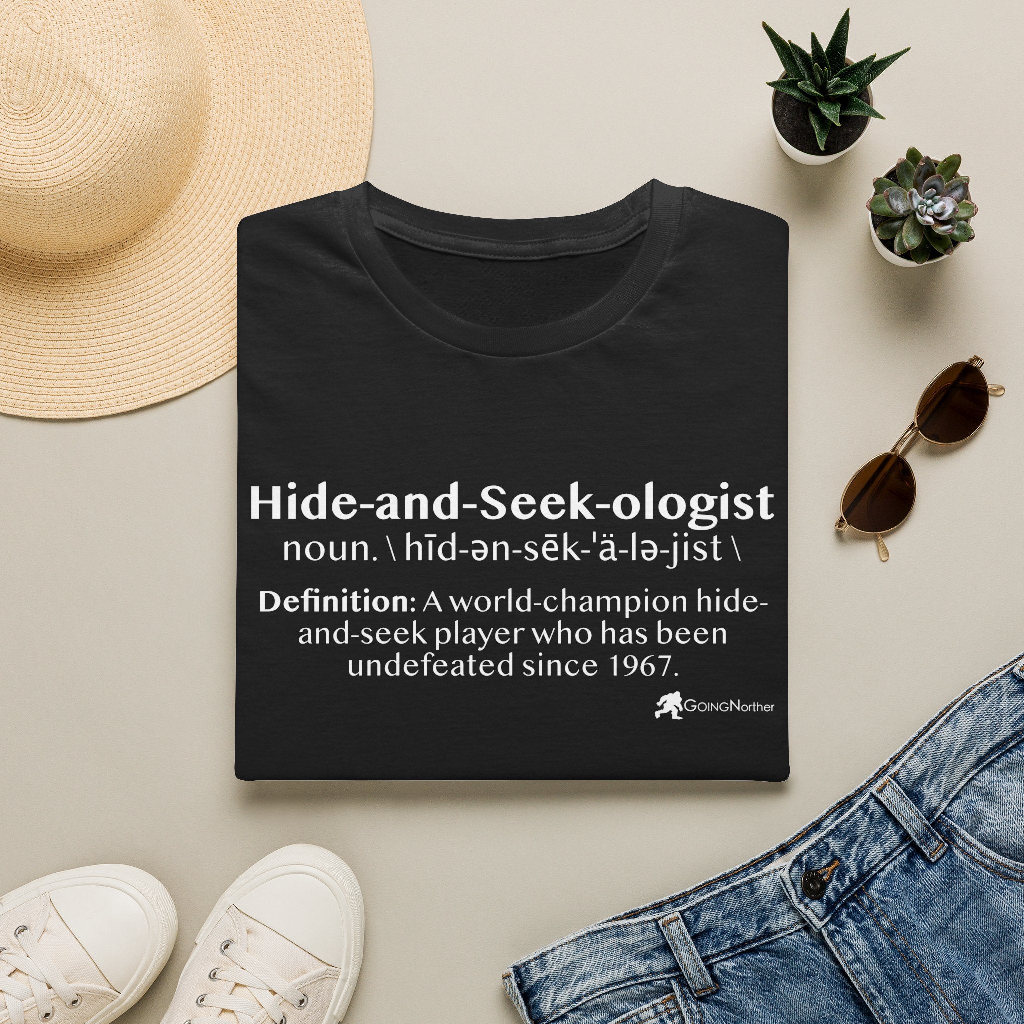 Bigfoot "Hide-and-Seek-ologist" T-Shirt — Funny Sasquatch Definition Tee