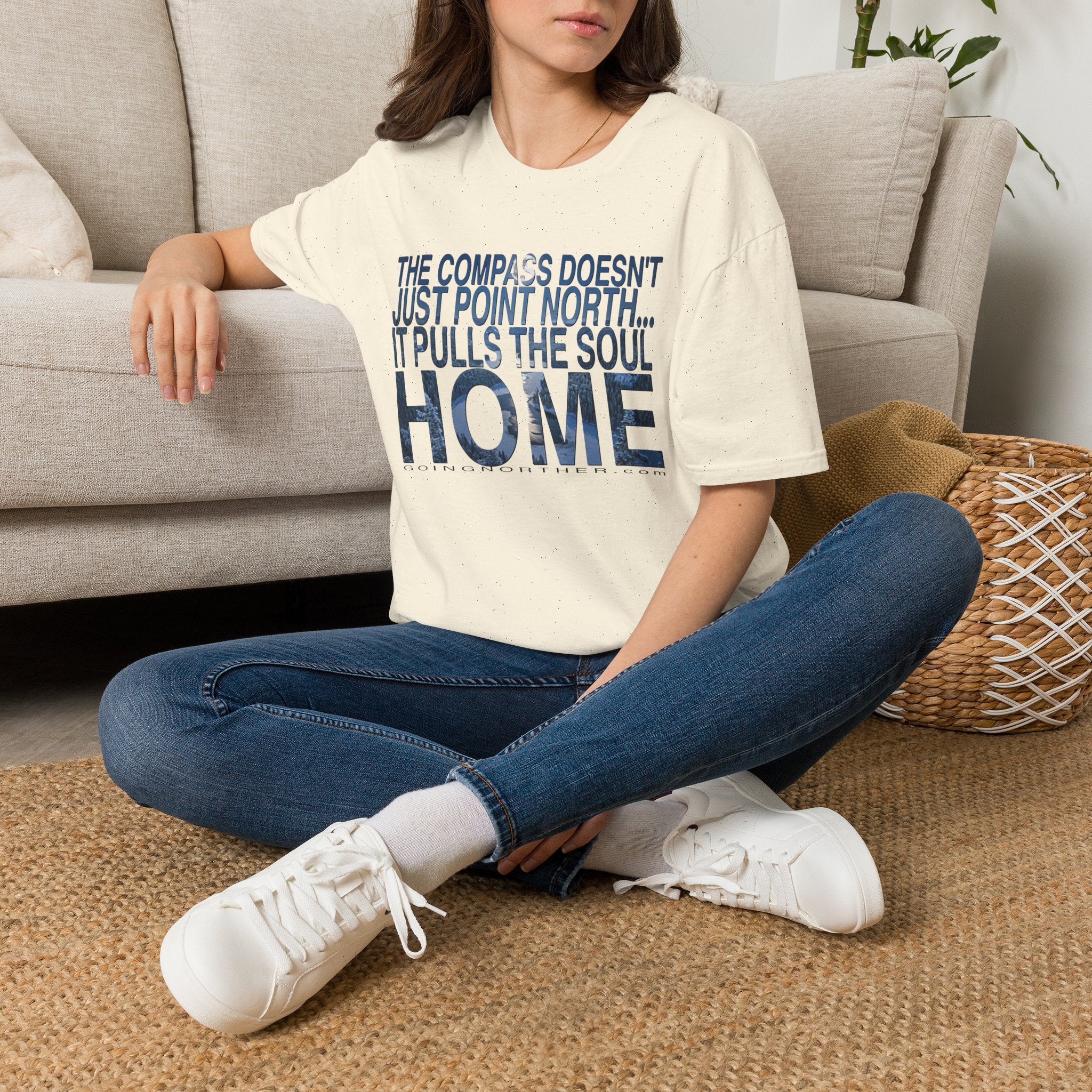 T-Shirt — "The Compass Doesn't Just Point North... It Pulls the Soul Home" Inspirational Tee