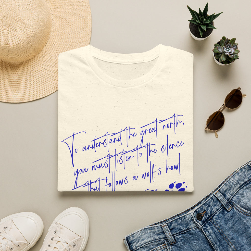 T-Shirt — "To Understand the Great North" Wolf Paw Graphic Tee