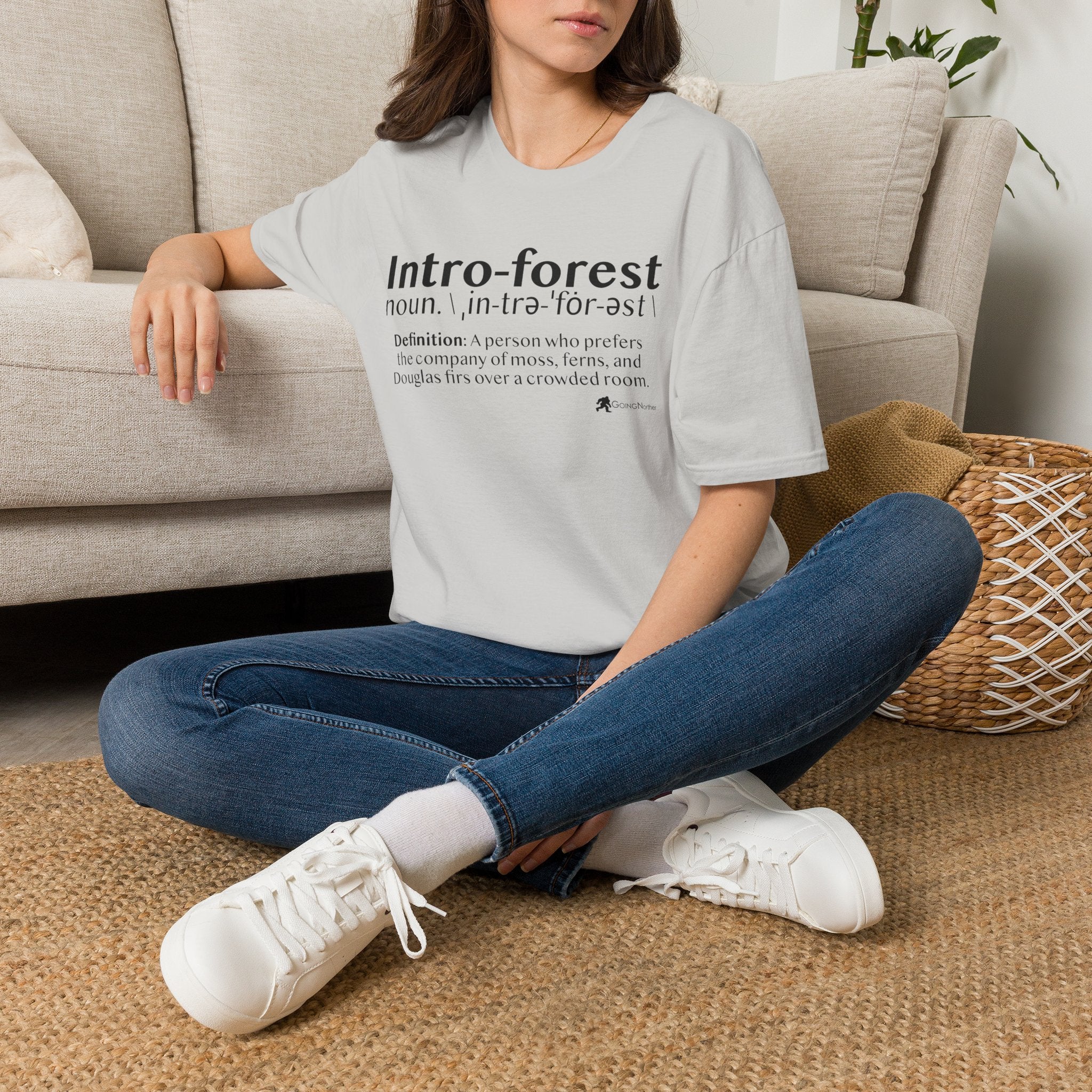 Intro-Forest Sasquatch Definition T-Shirt — Funny Bigfoot Introvert Tee