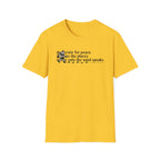 T-Shirt — "Desperate for Peace" Minimalist Text "Bigfoot" Tee