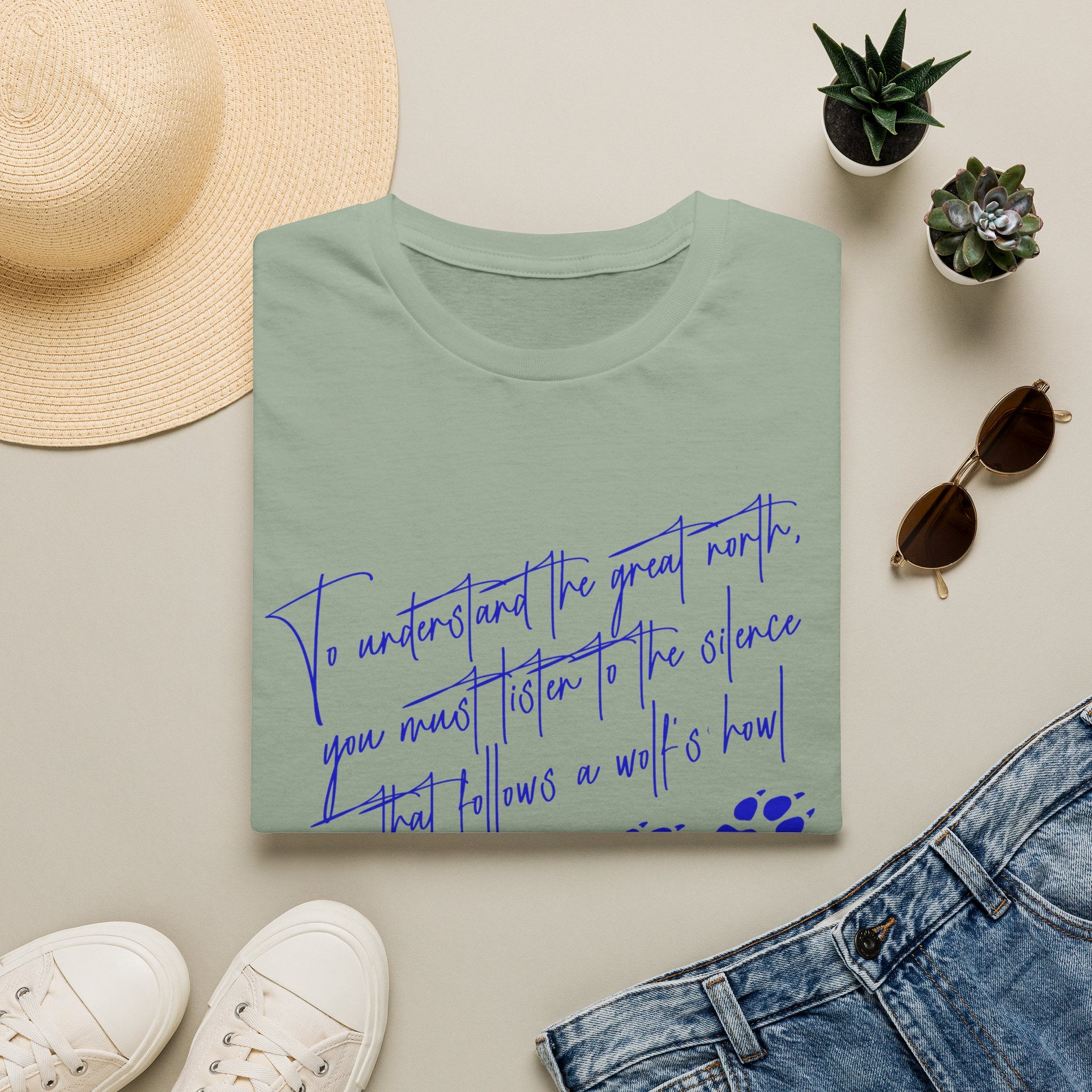 T-Shirt — "To Understand the Great North" Wolf Paw Graphic Tee