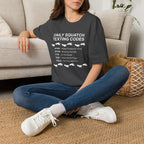 Daily Squatch Texting Codes T-Shirt — Funny Sasquatch Footprint Tee for Bigfoot Fans