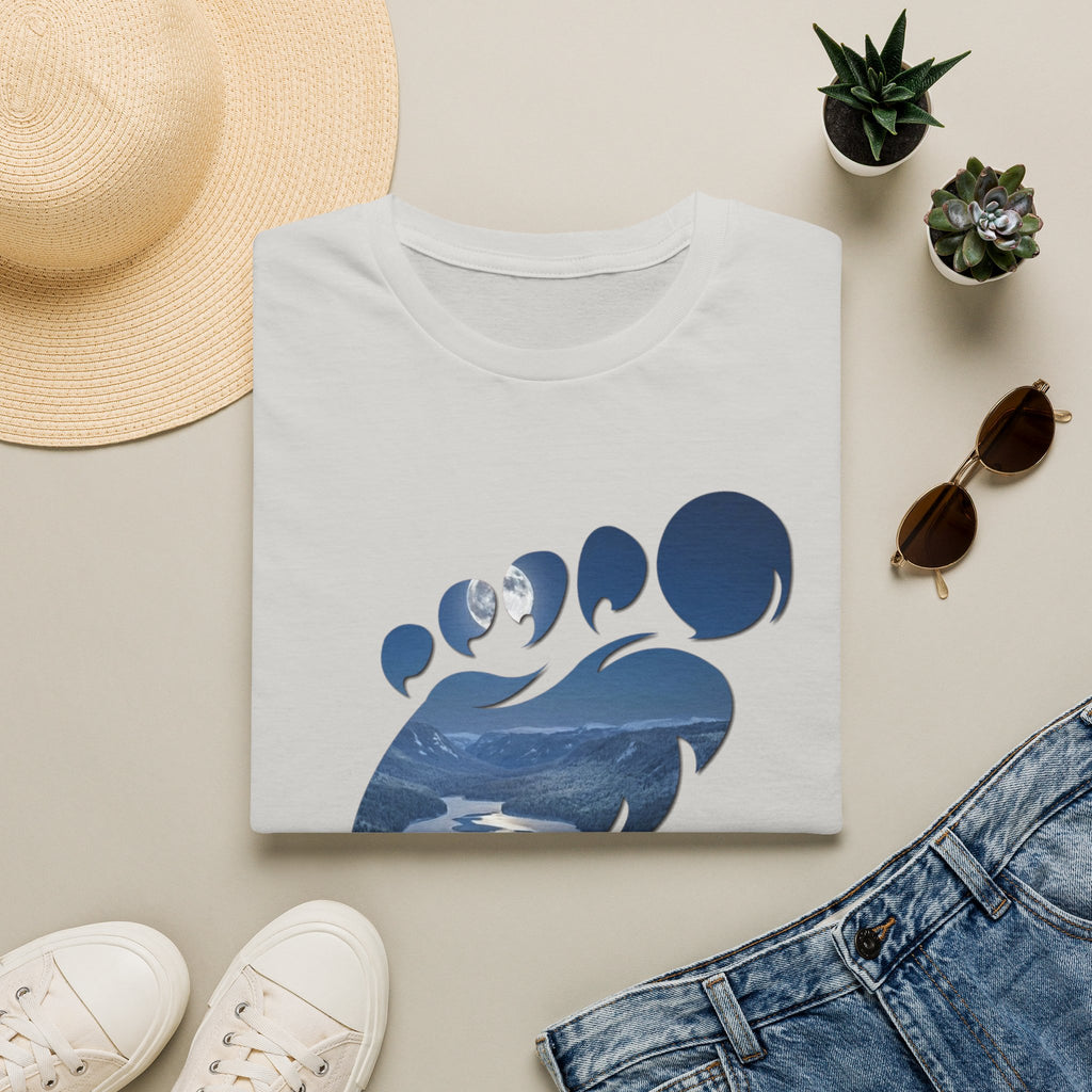 Bigfoot 'Squatchin' Ain't Easy' T-Shirt — Moonlit Winter Lake Sasquatch Tee