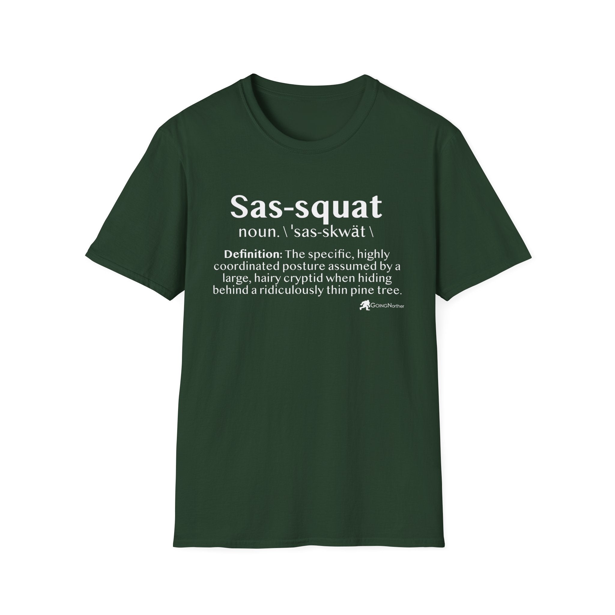 Sas‑Squat Definition T-Shirt — Funny Bigfoot Dictionary Tee