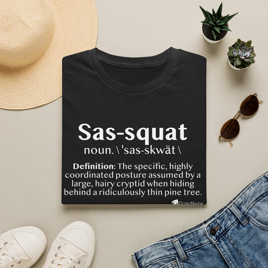 Sas‑Squat Definition T-Shirt — Funny Bigfoot Dictionary Tee