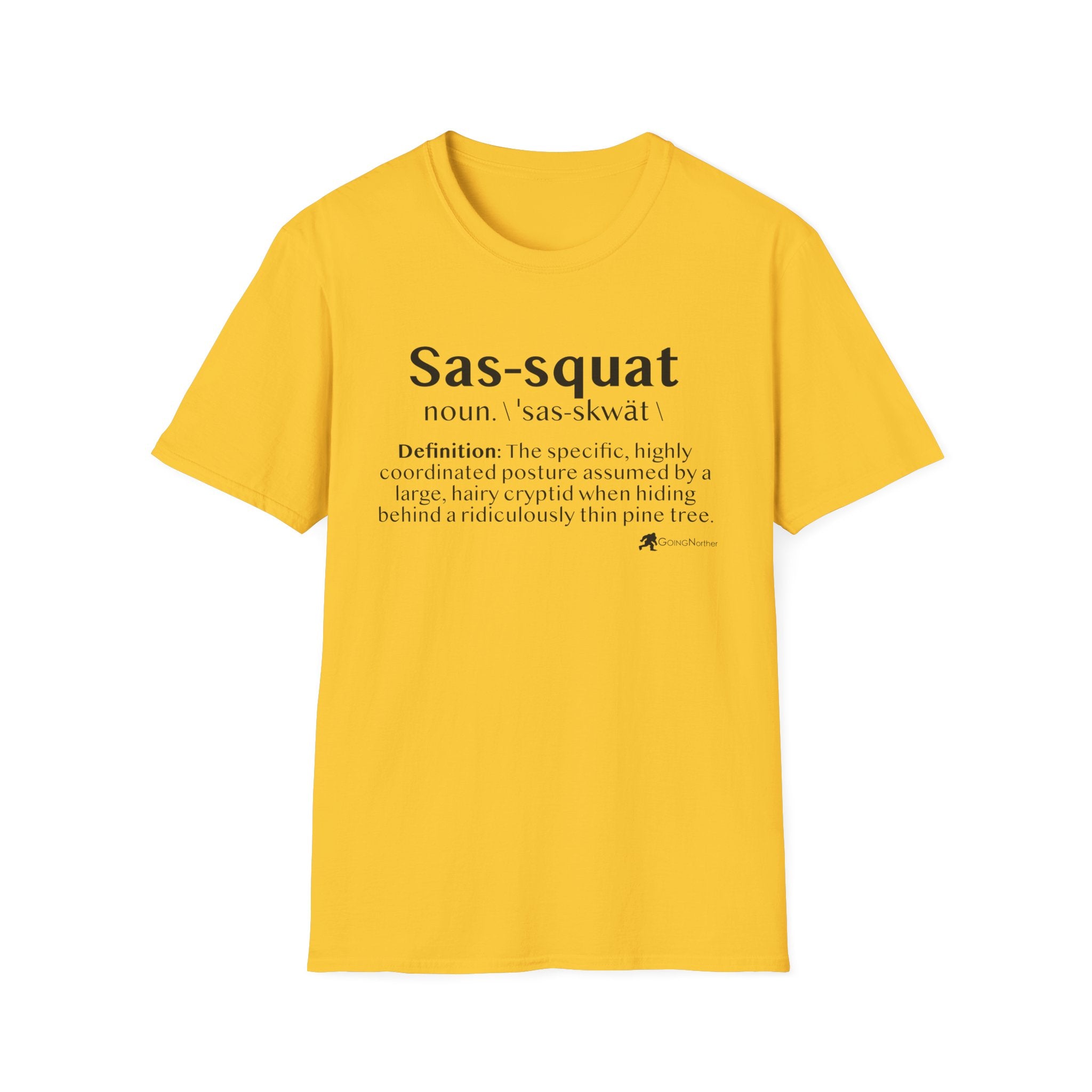 Sas‑Squat Definition T-Shirt — Funny Bigfoot Dictionary Tee