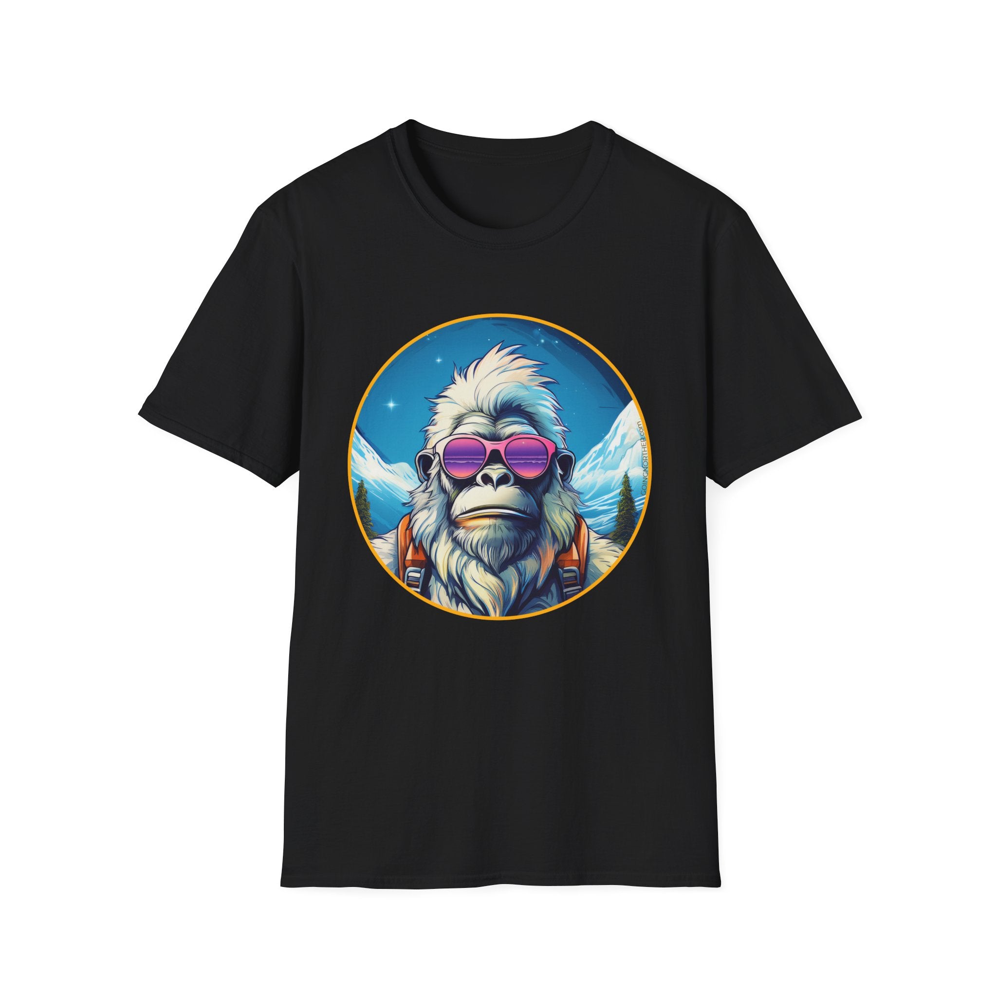 Going Norther - Bigfoot T-Shirt - Retro Styled Sasquatch