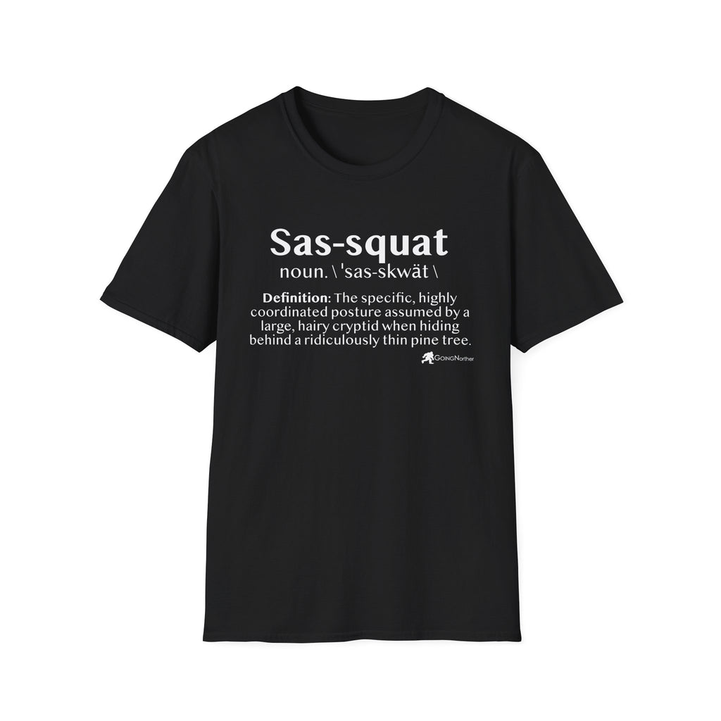 Sas‑Squat Definition T-Shirt — Funny Bigfoot Dictionary Tee