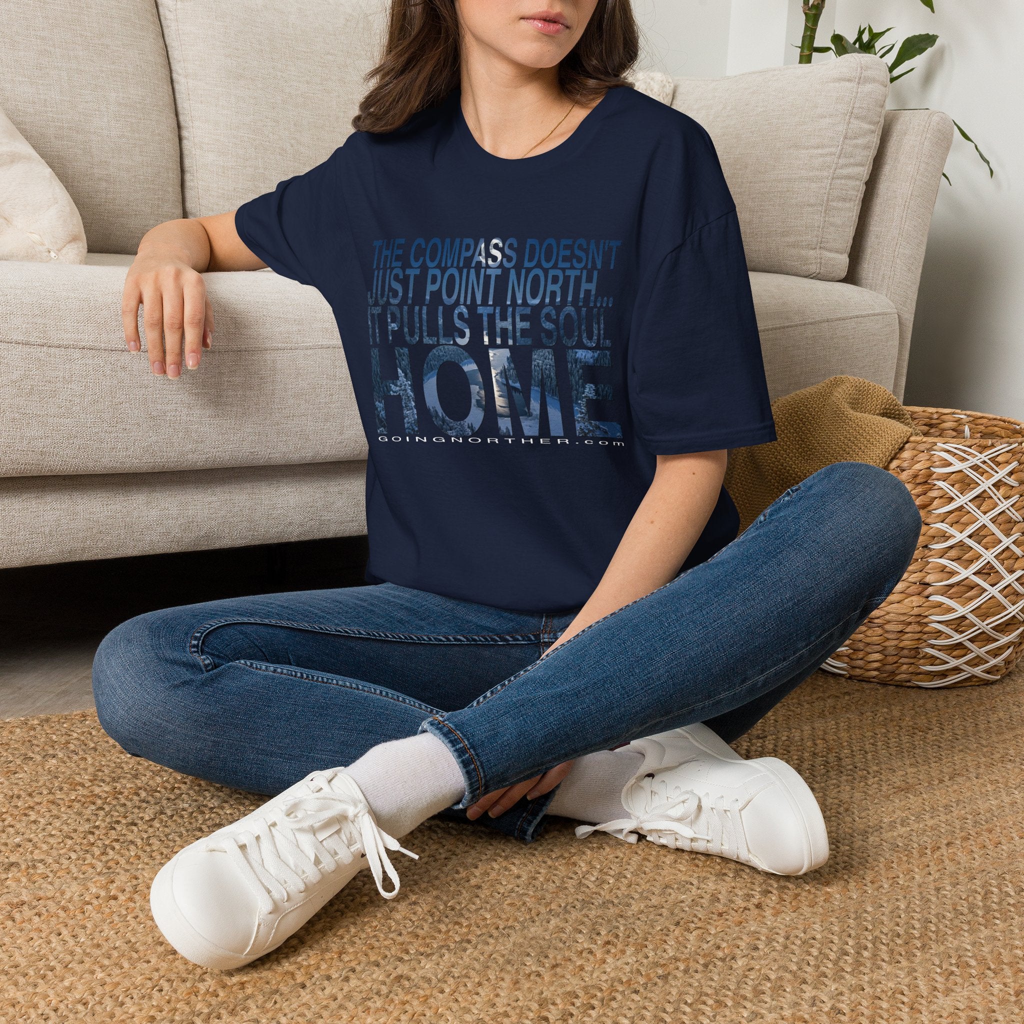 T-Shirt — "The Compass Doesn't Just Point North... It Pulls the Soul Home" Inspirational Tee