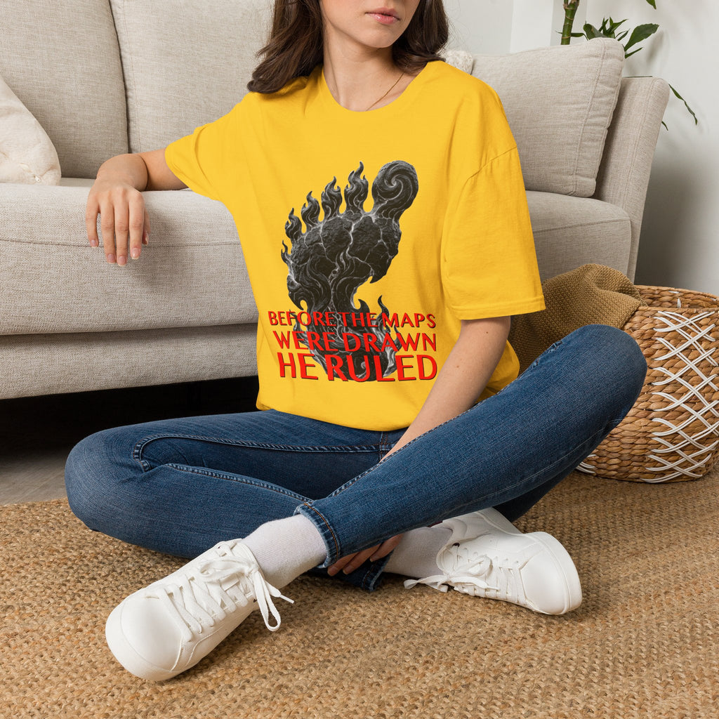 Mystical Sasquatch Footprint T-Shirt — "Before The Maps Were Drawn — HE RULED"