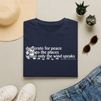T-Shirt — "Desperate for Peace" Minimalist Text "Bigfoot" Tee