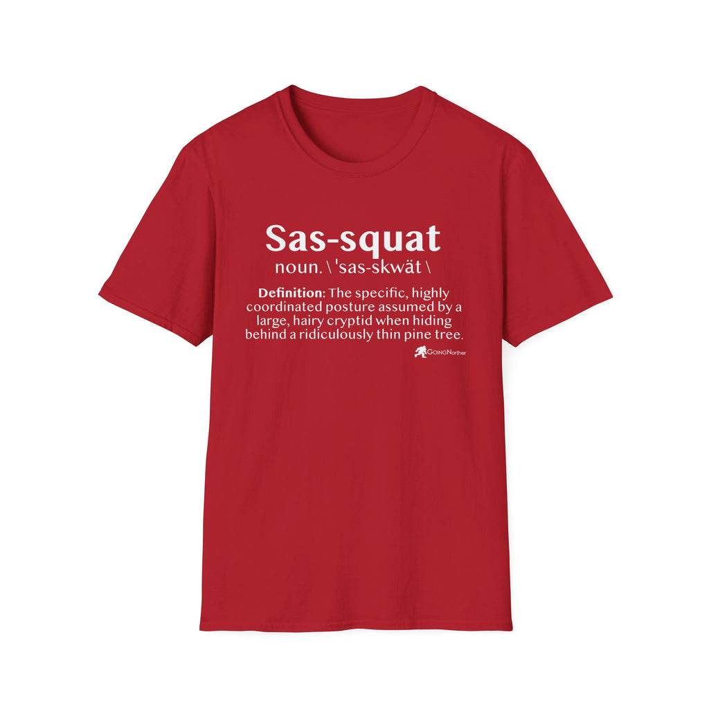 Sas‑Squat Definition T-Shirt — Funny Bigfoot Dictionary Tee