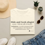Bigfoot "Hide-and-Seek-ologist" T-Shirt — Funny Sasquatch Definition Tee