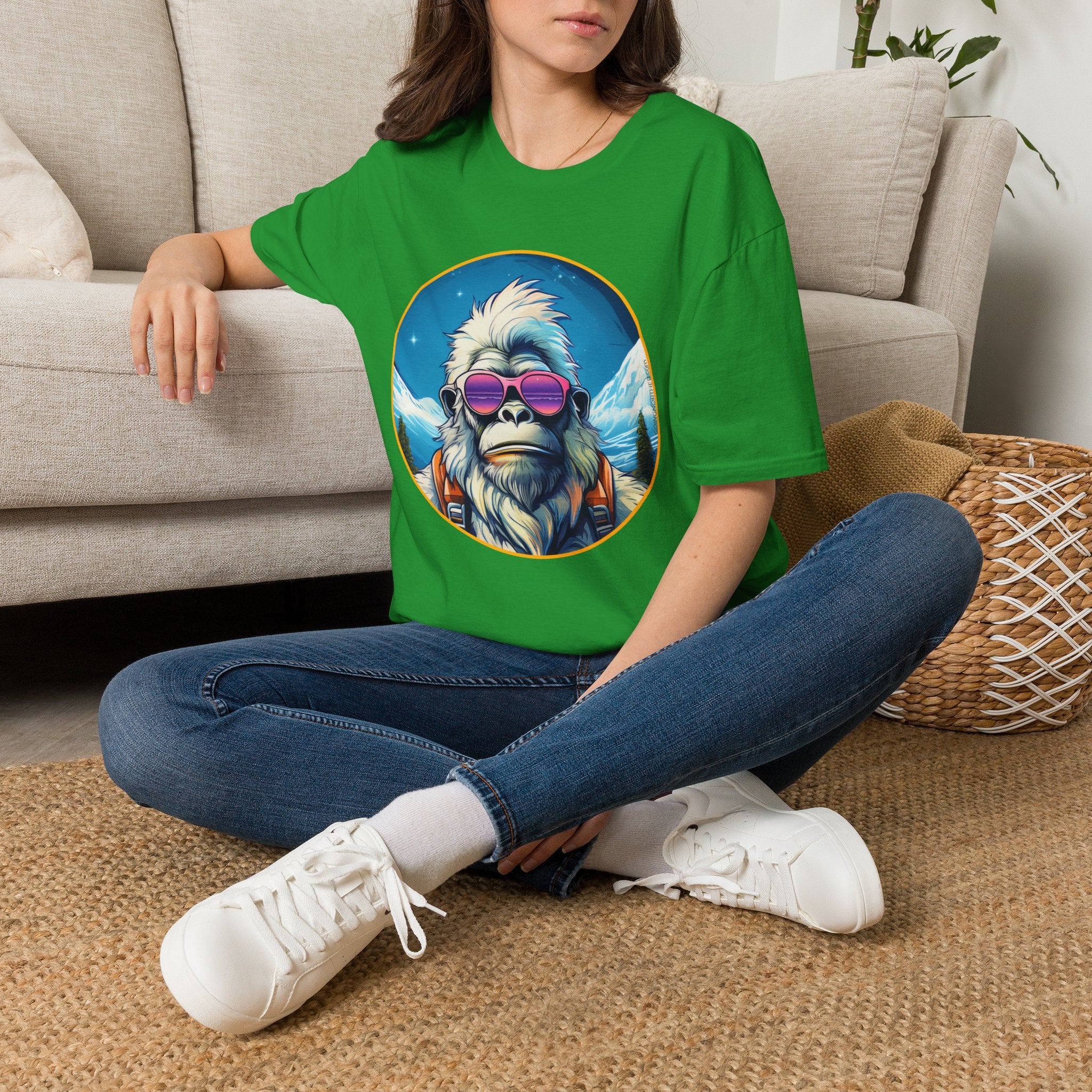 Going Norther - Bigfoot T-Shirt - Retro Styled Sasquatch