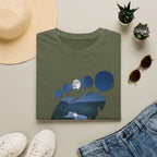 Bigfoot Footprint 'Believe!' Tee — Moonlit Northern Lake Graphic T-Shirt