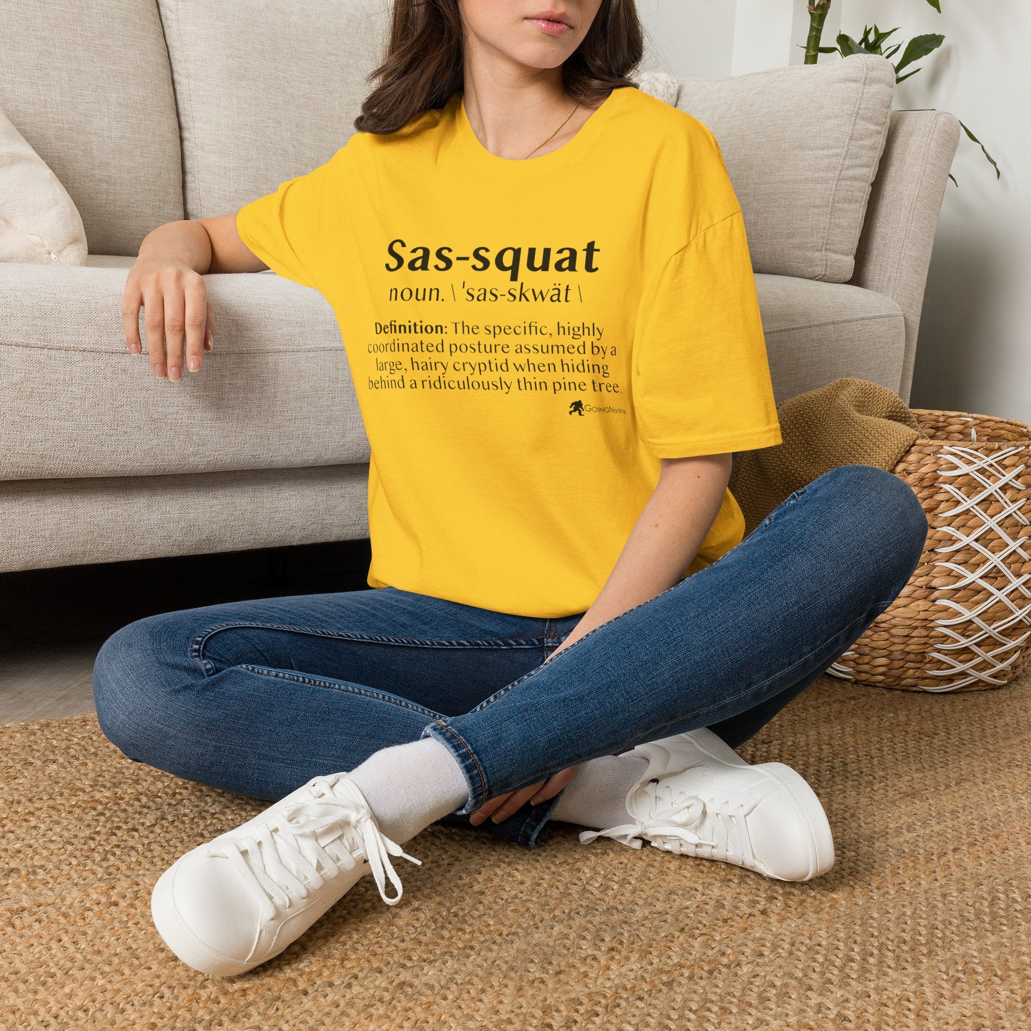 Sas‑Squat Definition T-Shirt — Funny Bigfoot Dictionary Tee