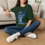 Bigfoot 'Squatchin' Ain't Easy' T-Shirt — Moonlit Winter Lake Sasquatch Tee