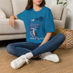 Bigfoot 'Squatchin' Ain't Easy' T-Shirt — Moonlit Winter Lake Sasquatch Tee