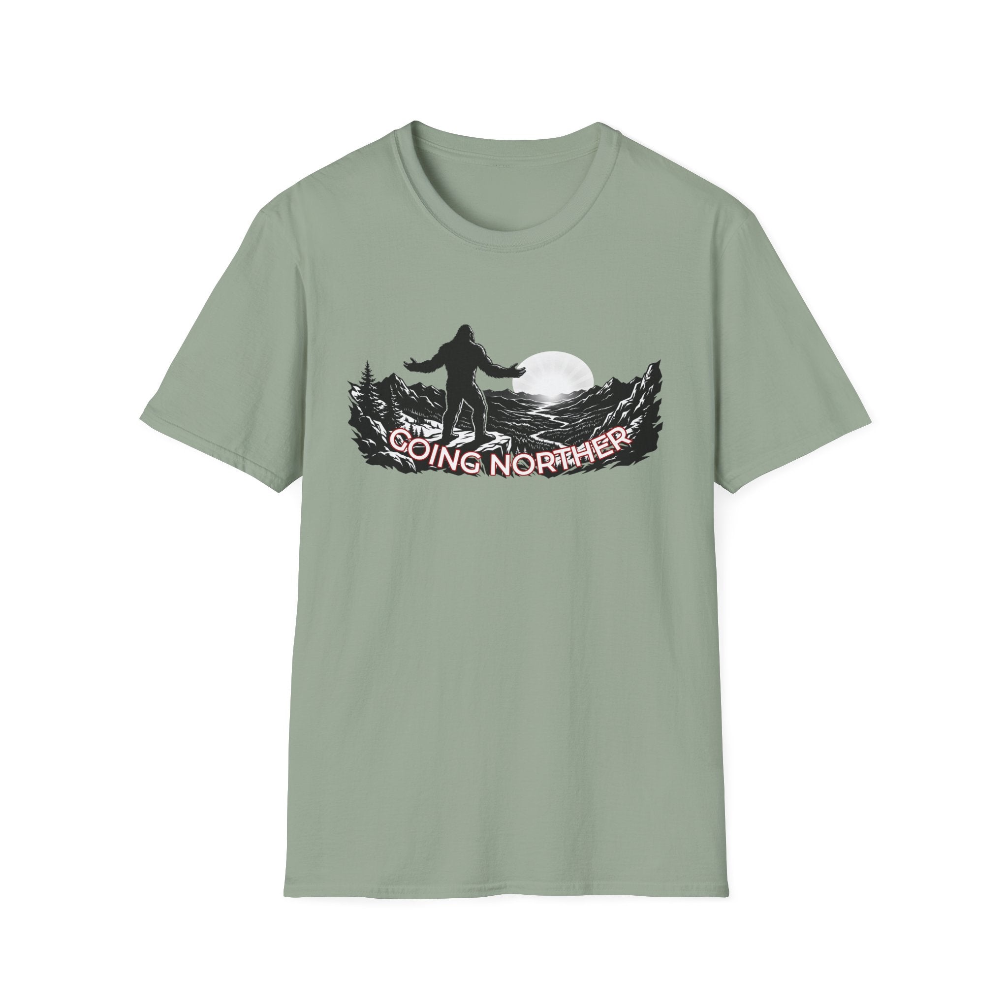 Going Norther Bigfoot Moonlit Mountain T-Shirt