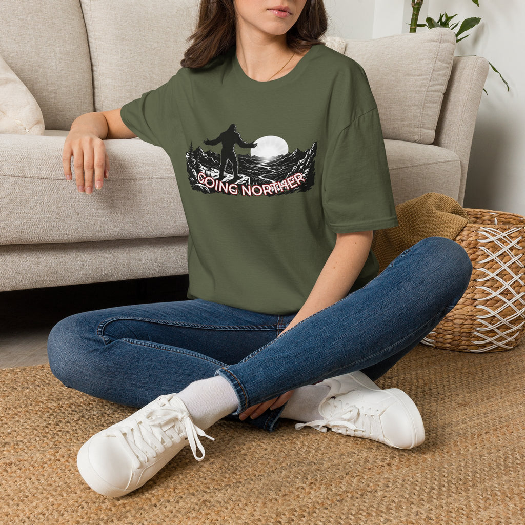Going Norther Bigfoot Moonlit Mountain T-Shirt