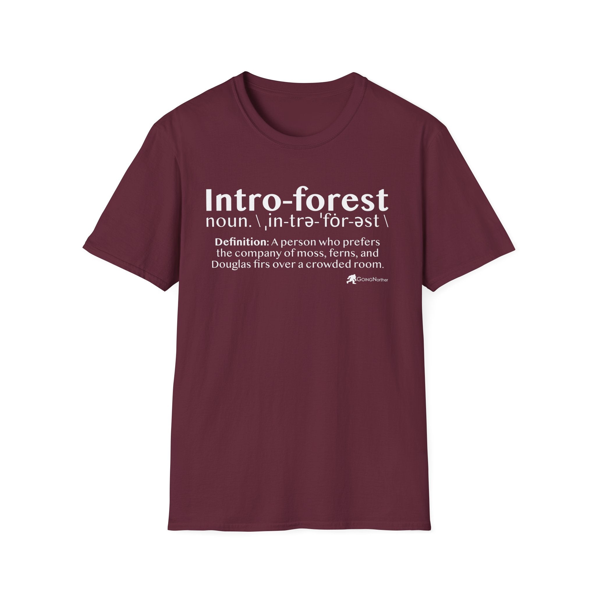 Intro-Forest Sasquatch Definition T-Shirt — Funny Bigfoot Introvert Tee