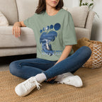 Bigfoot 'Squatchin' Ain't Easy' T-Shirt — Moonlit Winter Lake Sasquatch Tee