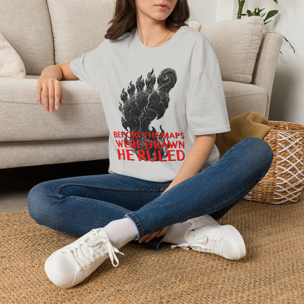 Mystical Sasquatch Footprint T-Shirt — "Before The Maps Were Drawn — HE RULED"