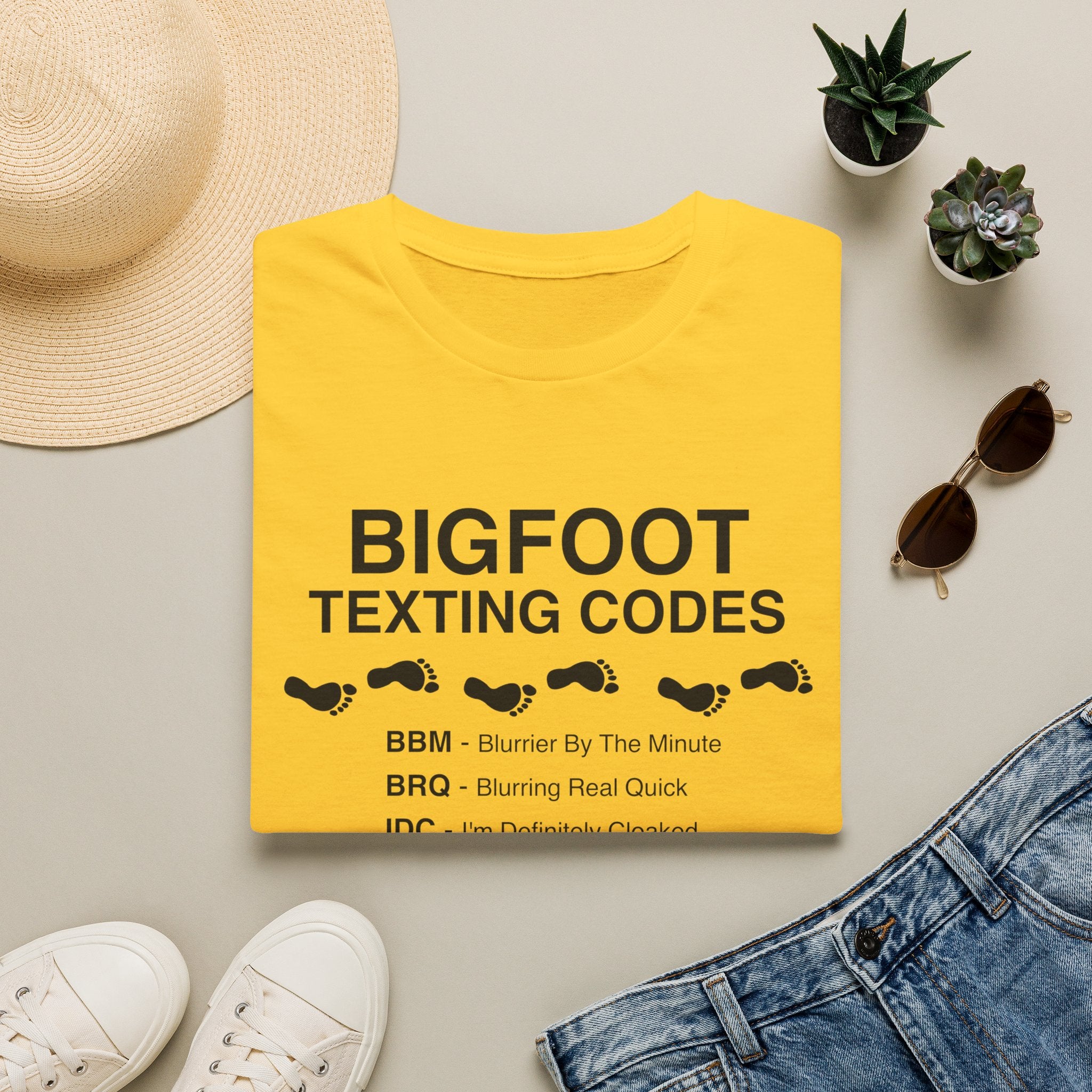 Bigfoot Texting Codes T-Shirt — Funny Sasquatch Emoji Trail Tee