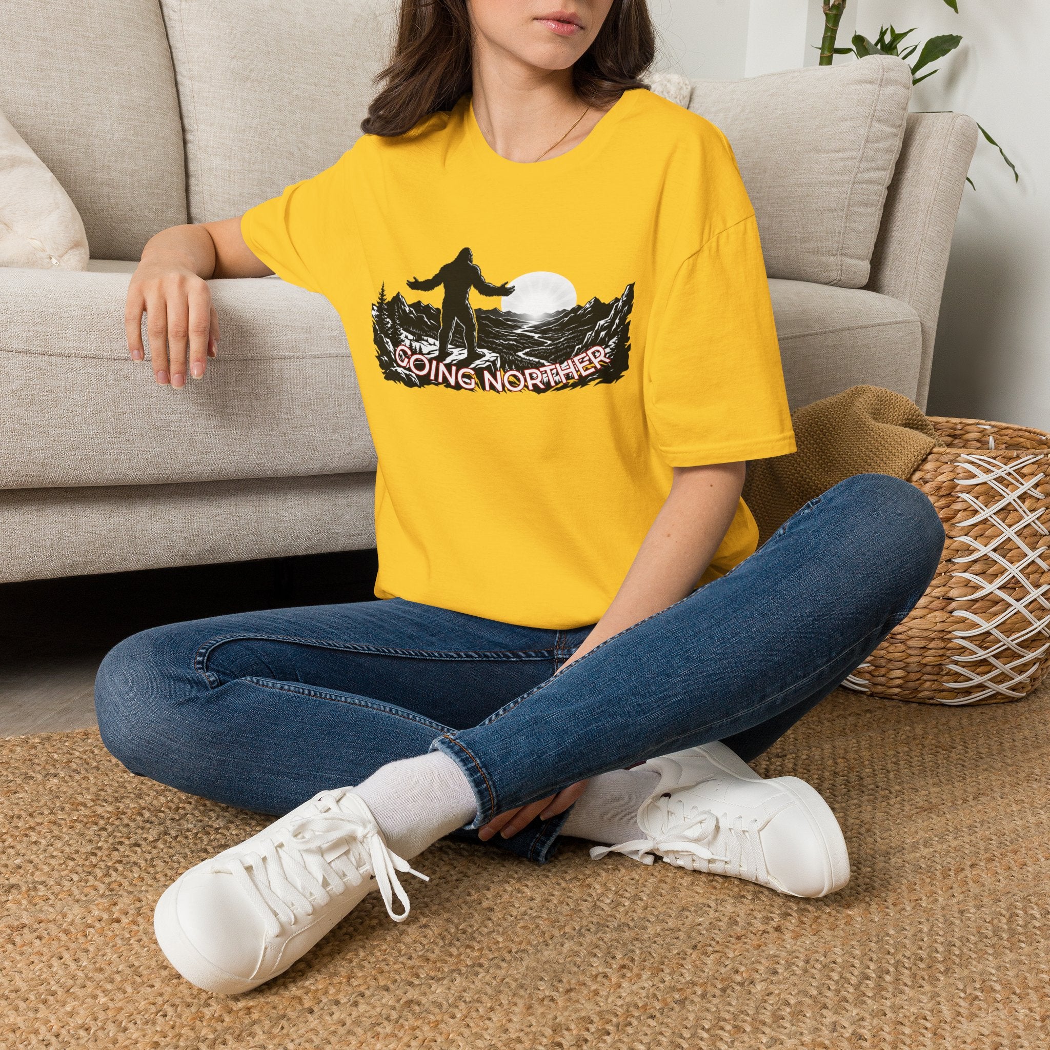 Going Norther Bigfoot Moonlit Mountain T-Shirt