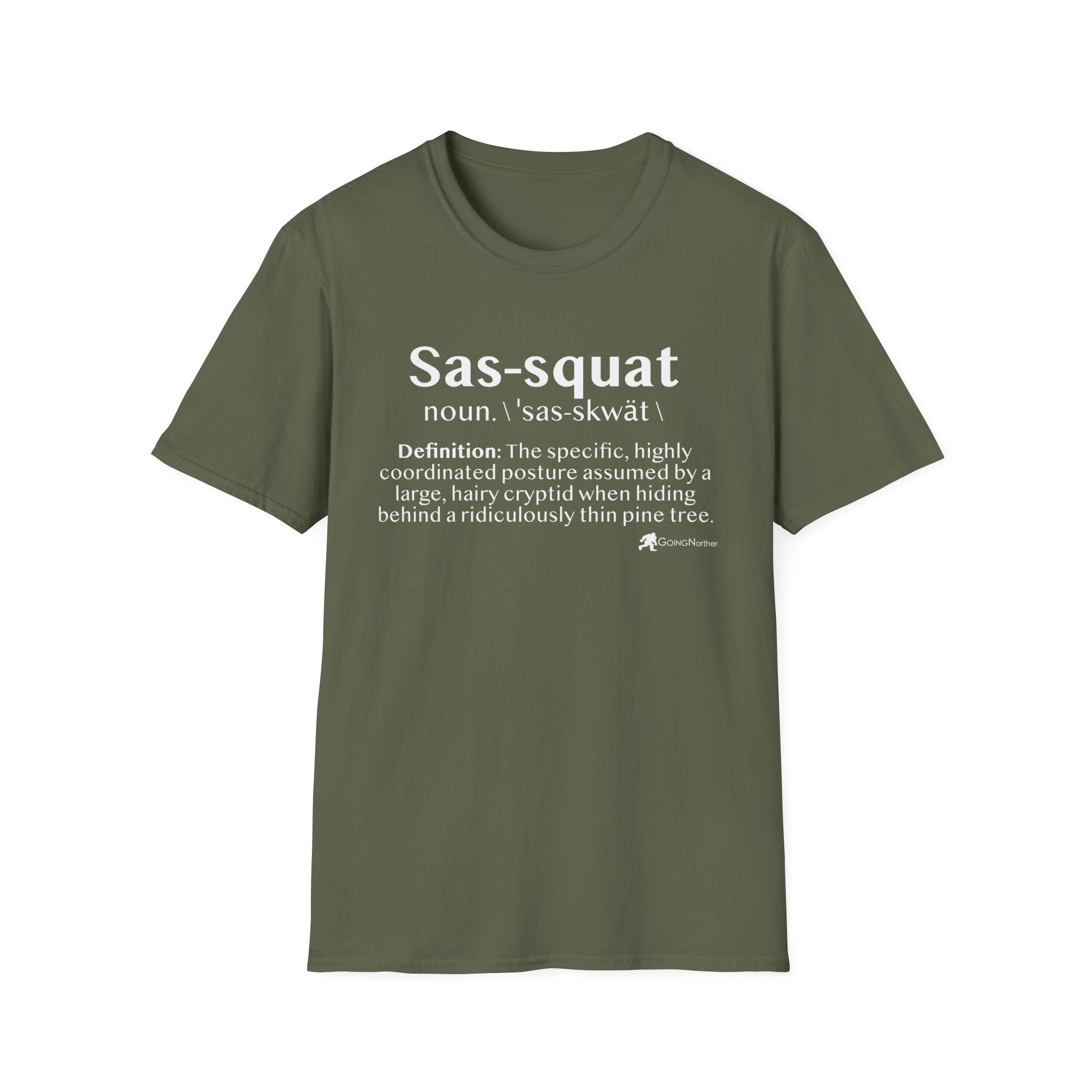 Sas‑Squat Definition T-Shirt — Funny Bigfoot Dictionary Tee