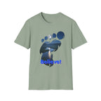 Bigfoot Footprint 'Believe!' Tee — Moonlit Northern Lake Graphic T-Shirt