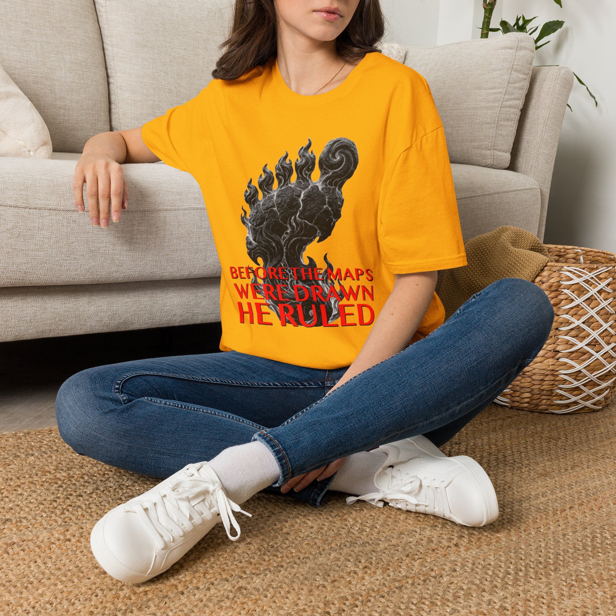 Mystical Sasquatch Footprint T-Shirt — "Before The Maps Were Drawn — HE RULED"