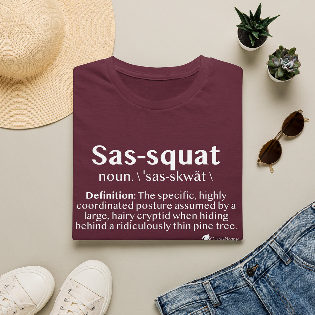 Sas‑Squat Definition T-Shirt — Funny Bigfoot Dictionary Tee
