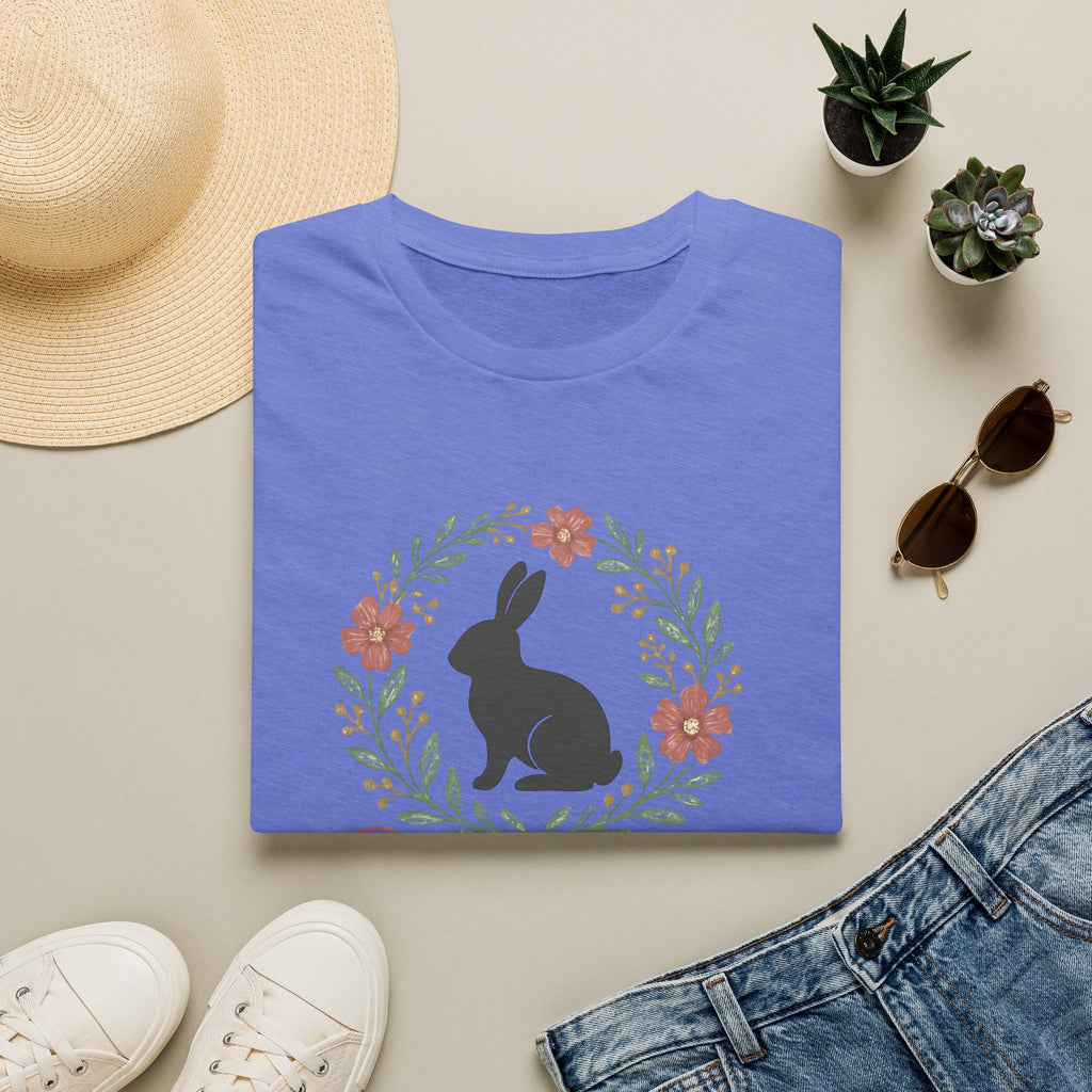 Bunny Mom Floral Wreath T-Shirt