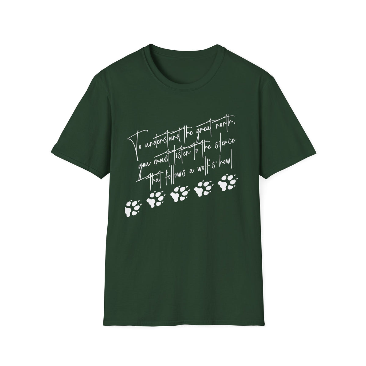 "To Understand the Great North" Wolf Paw Graphic Tee