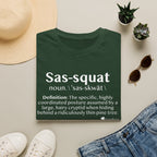 Sas‑Squat Definition T-Shirt — Funny Bigfoot Dictionary Tee