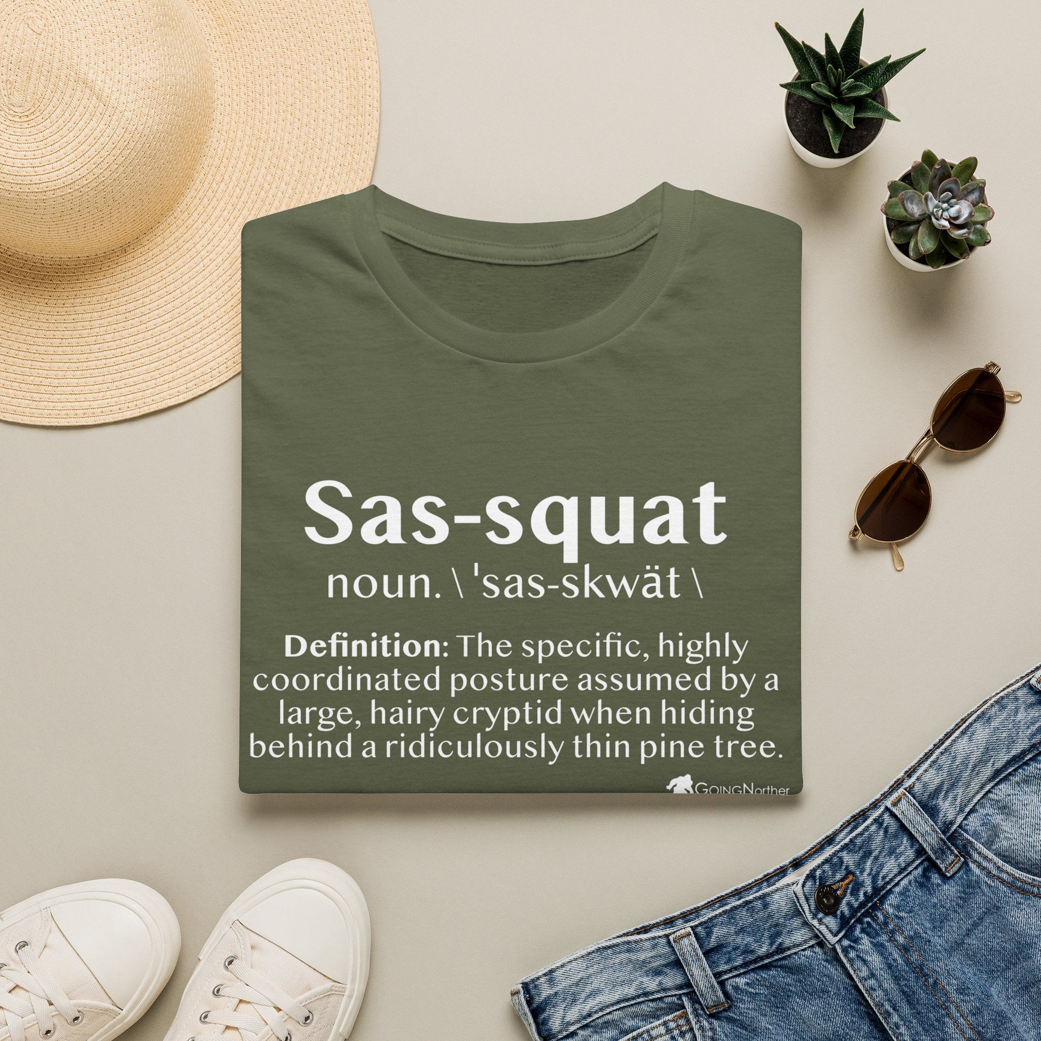 Sas‑Squat Definition T-Shirt — Funny Bigfoot Dictionary Tee