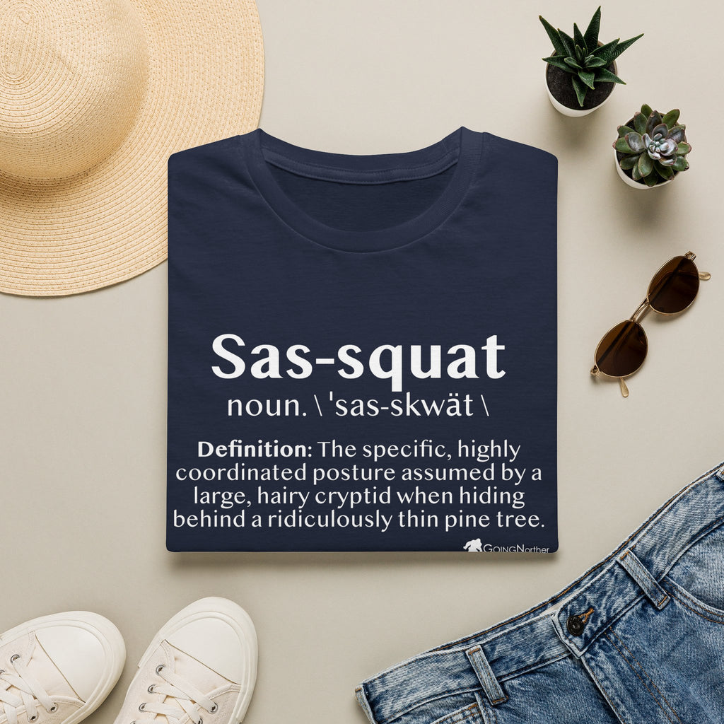 Sas‑Squat Definition T-Shirt — Funny Bigfoot Dictionary Tee