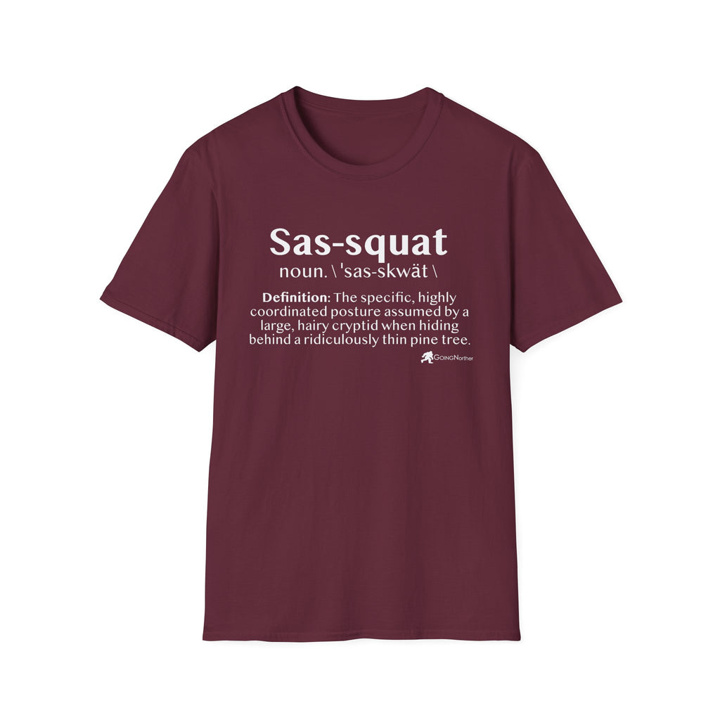 Sas‑Squat Definition T-Shirt — Funny Bigfoot Dictionary Tee