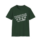 Wolf Paw Print T-Shirt – "To Be One With The Land Is To Share A Heartbeat With The Wolf"