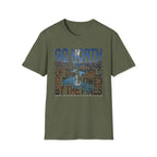Go North T-Shirt — "Go North Until the Noise of the World Is Swallowed by the Pines" Adventure Tee