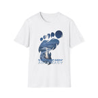 Bigfoot 'Squatchin' Ain't Easy' T-Shirt — Moonlit Winter Lake Sasquatch Tee