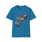 Going Norther Bigfoot T-Shirt — Footprint Silhouette with Distressed Flag "EST. 1776 - We The People"