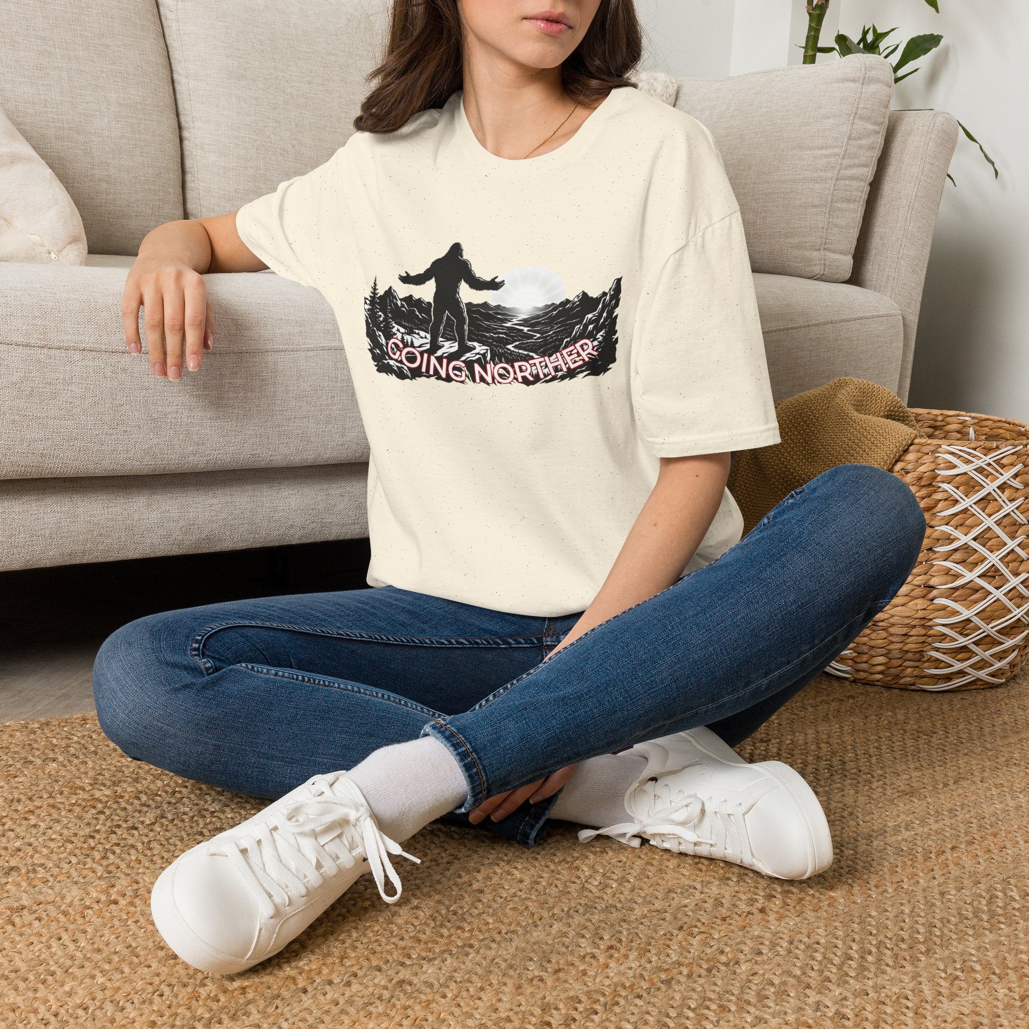 Going Norther Bigfoot Moonlit Mountain T-Shirt