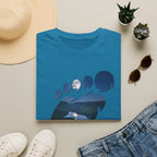 Bigfoot Footprint 'Believe!' Tee — Moonlit Northern Lake Graphic T-Shirt