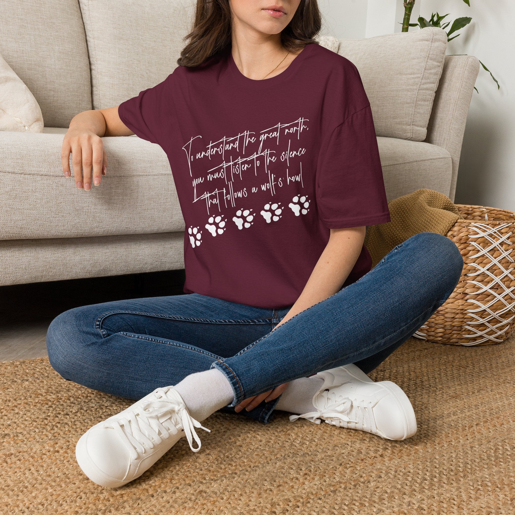 T-Shirt — "To Understand the Great North" Wolf Paw Graphic Tee
